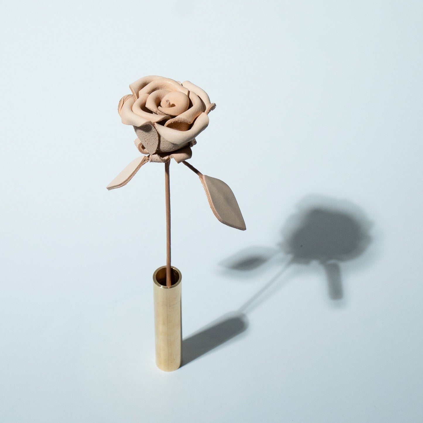 Aging Rose Brass Vase
